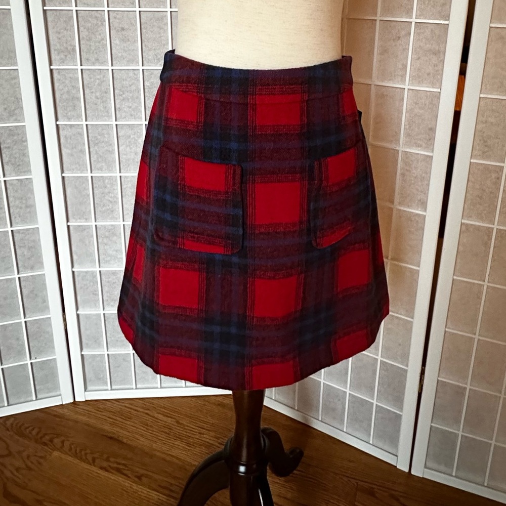 Plaid mini skirt, size small